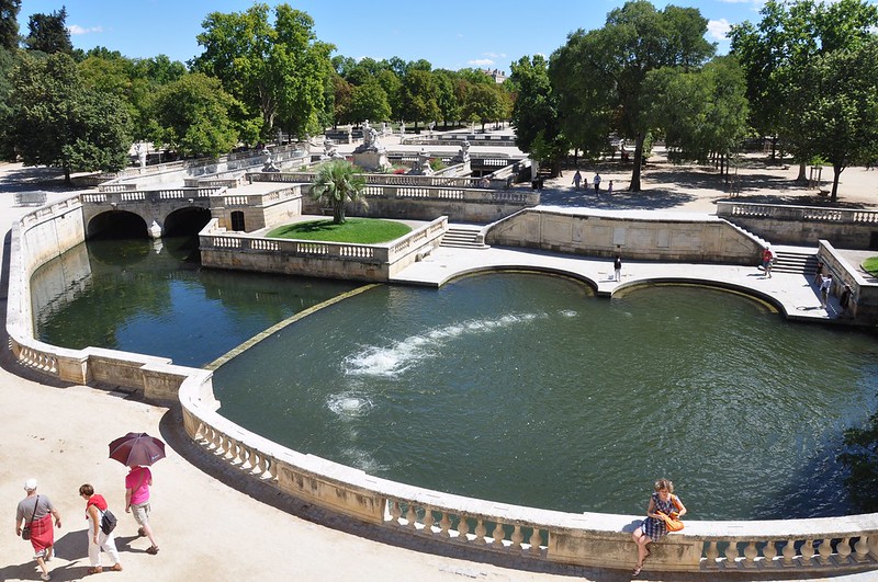 Les Jardins de la Fontaine situé à Nîmes, dans le Gard. 